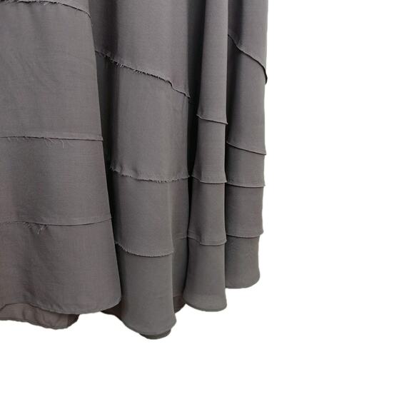 Soft Surroundings Margot Maxi Dress Size 2X Dusty Purple Raw Edge Tiered New - Picture 6 of 10